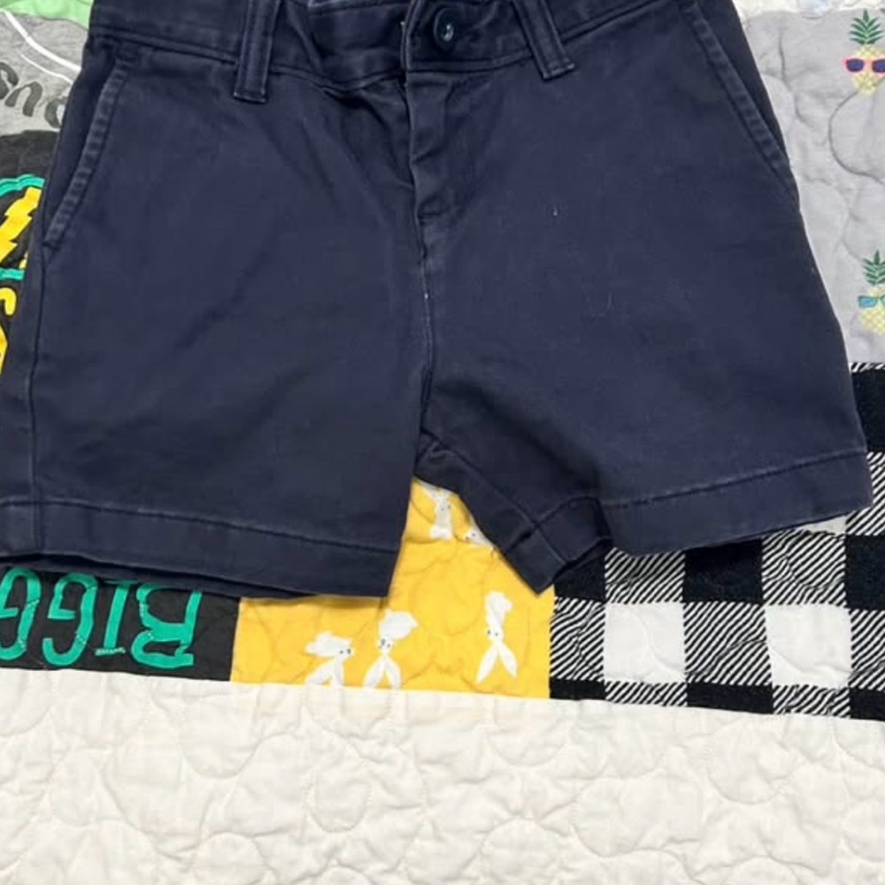 Navy Blue Casual Shorts - Class Club by Dillards 3T Flat Front Chino Shorts